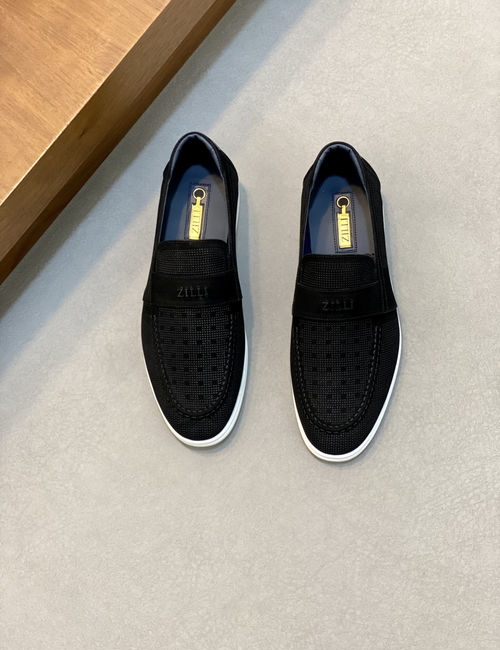 Zilli Hollow-out Leather Shoes With Latex Insole
