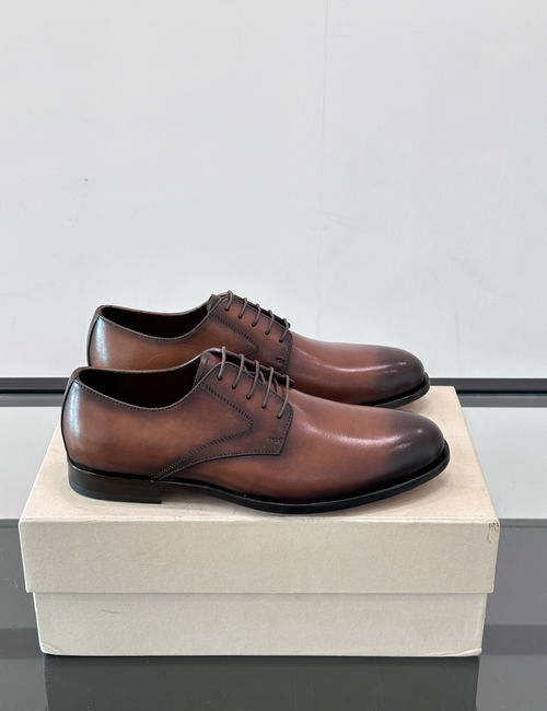 Santoni Cowhide Leather Sole Dress Shoes