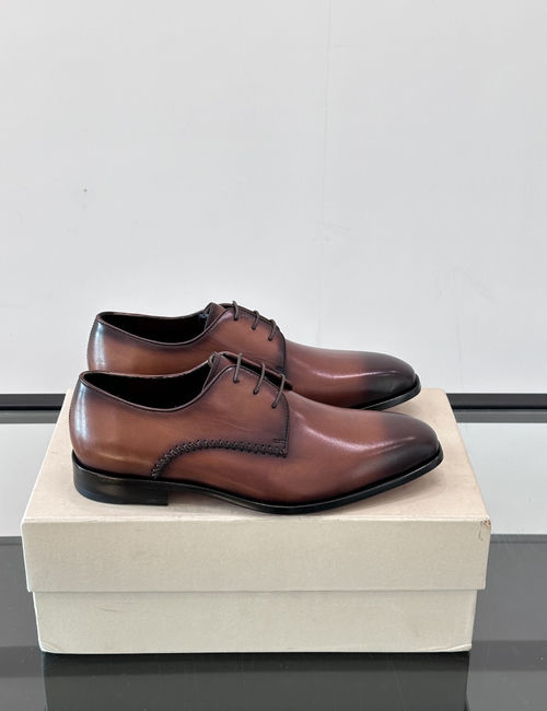 Santoni Cowhide Leather Sole Dress Shoes