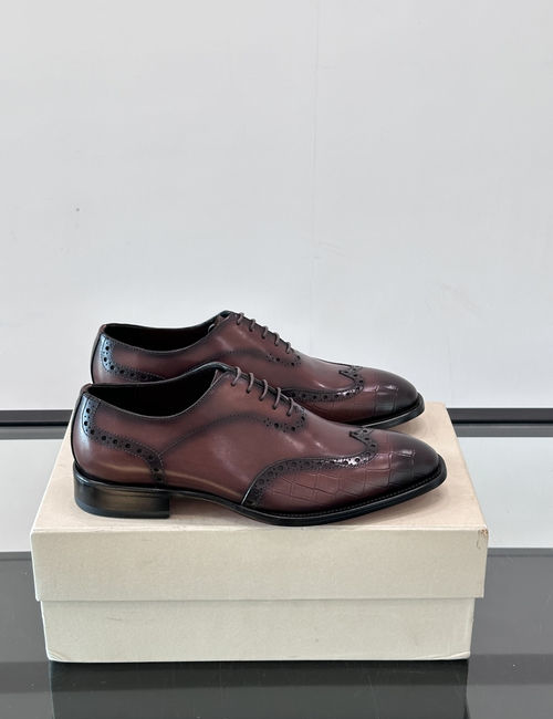 Santoni Cowhide Leather Sole Dress Shoes