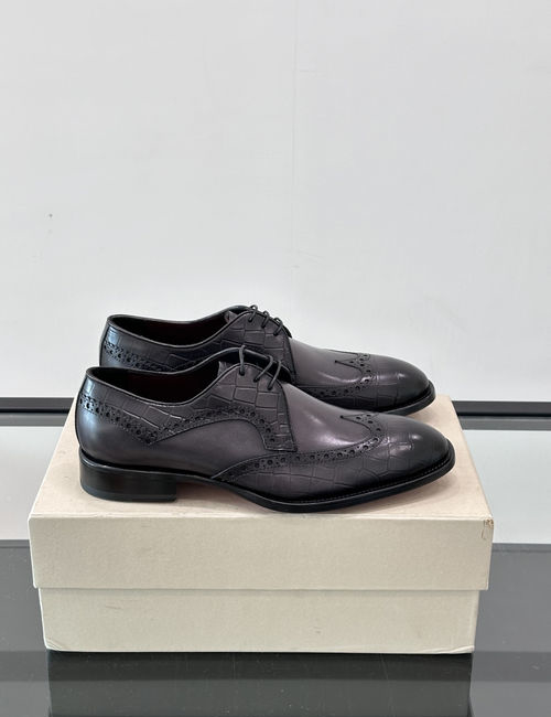 Santoni Cowhide Leather Sole Dress Shoes