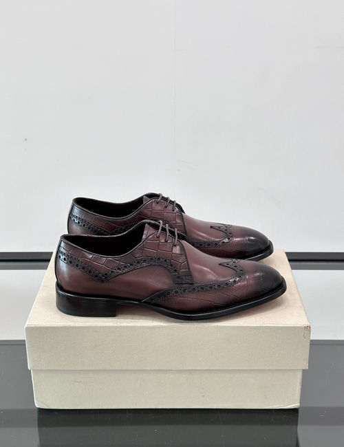 Santoni Cowhide Leather Sole Dress Shoes
