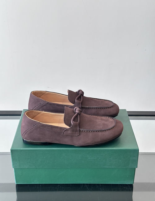 Bottega Veneta BV Suede Convertible Heel Loafer Shoes