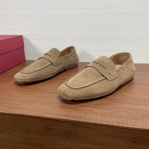 Ferragamo Hug Buckle Loafers Khaki