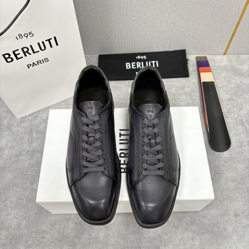 Berluti Stellar Scritto Leather Casual Shoes