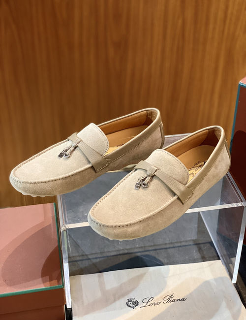 Loro Piana LP Dot Sole Walk Loafers Water-repellent Suede Upper