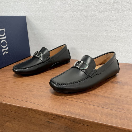 Christian Dior CD Litchi Grain Loafer With CD Icon Buckle