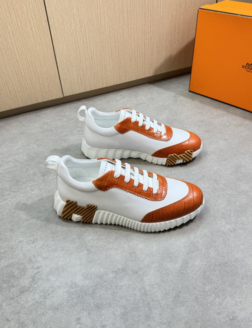 Hermes Premium Casual Sneakers Leather Upper
