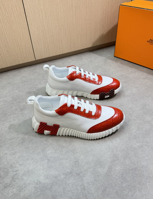 Hermes Premium Casual Sneakers Leather Upper