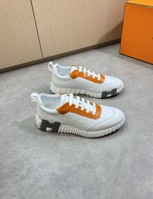 Hermes Premium Casual Sneakers Leather Upper