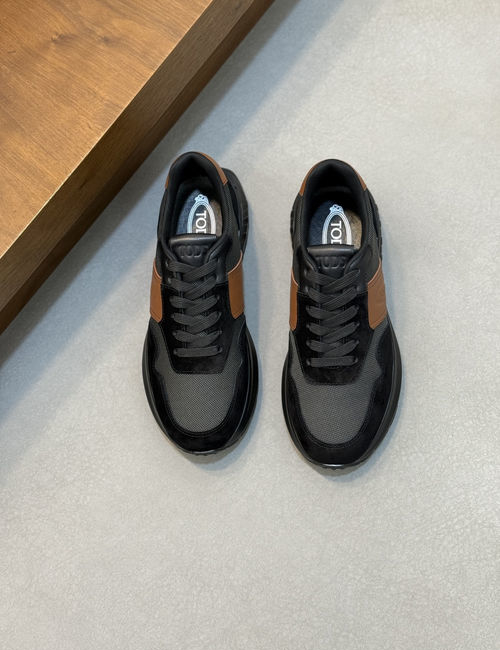 TODS Silk Cowhide Stitching Casual Sneakers