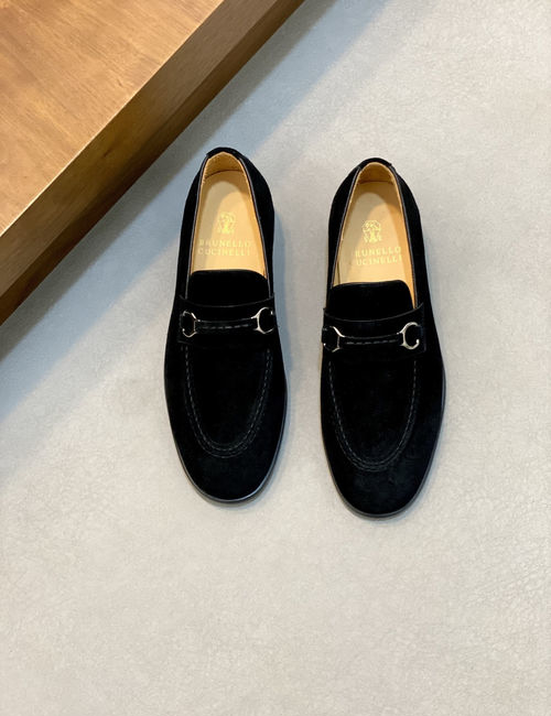 Brunello Cucinelli BC Slip-on Suede Leather Loafers