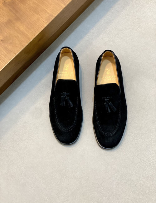 Brunello Cucinelli BC Slip-on Suede Leather Loafers