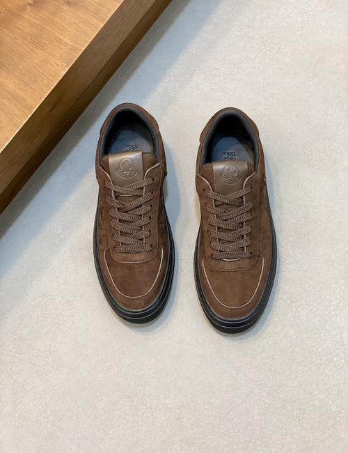 Moncler Stitched Leather TPU Sole Sneakers