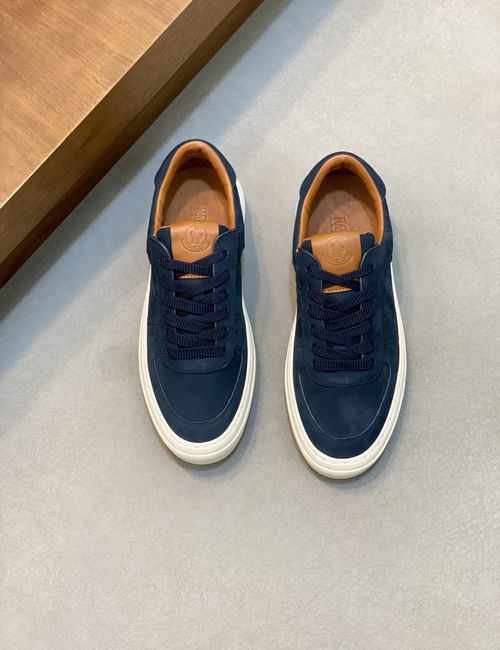 Moncler Stitched Leather TPU Sole Sneakers