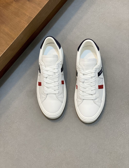 Moncler Stitched Leather TPU Sole Sneakers