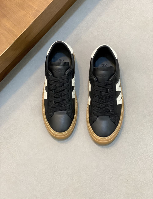 Moncler Stitched Leather TPU Sole Sneakers