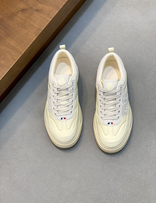 Moncler Napa Leather Canvas Casual Sneakers