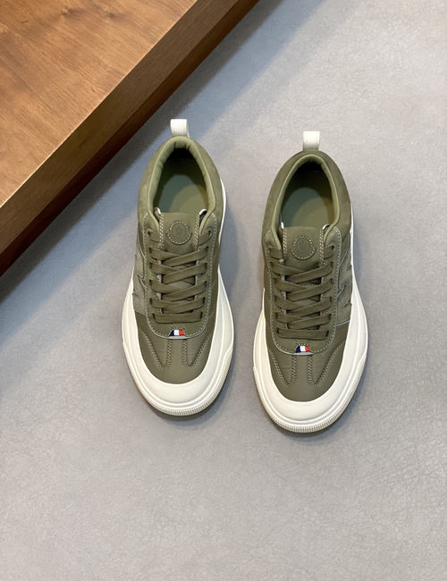 Moncler Napa Leather Canvas Casual Sneakers
