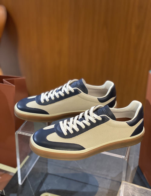 Loro Piana LP Tennis Walk Cowhide Low-top Sneakers
