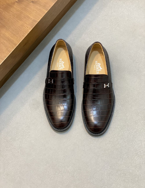 Hermes GAME Slip-on Loafers Matte Suede calfskin