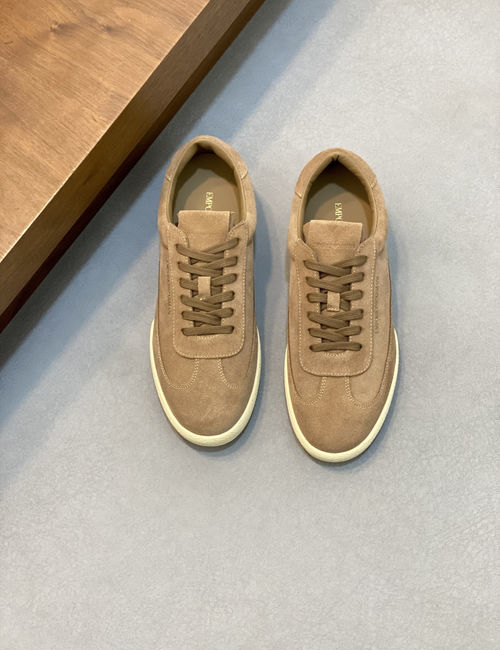 Armani Calfskin Upper Comfortable Casual Sneakers