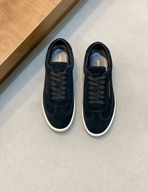 Armani Calfskin Upper Comfortable Casual Sneakers