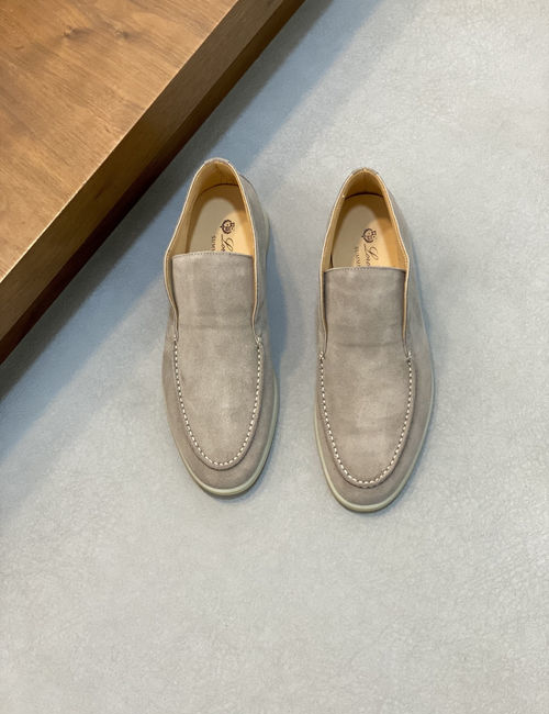 Loro Piana LP Suede Leather Slip-on Casual Loafers