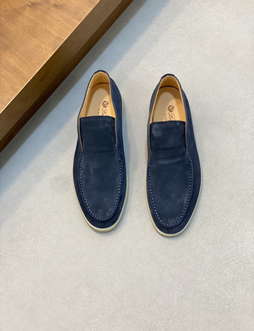 Loro Piana LP Suede Leather Slip-on Casual Loafers