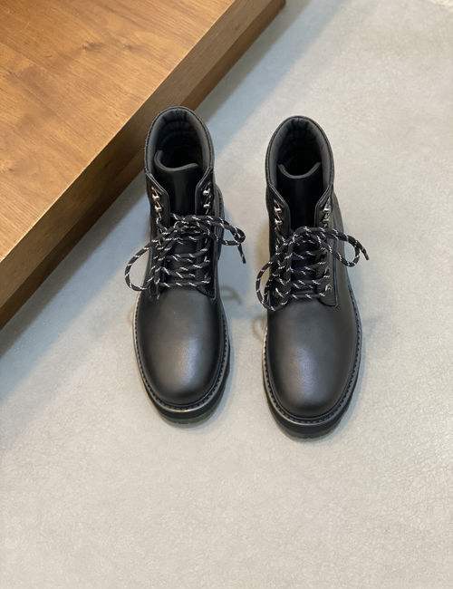 Moncler Leather Casual Sneakers With Rubber Soles
