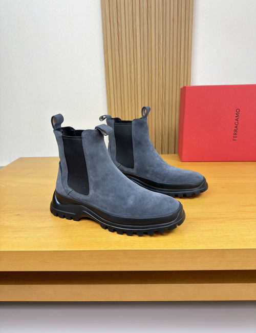 Ferragamo Suede Cowhide High-top Shoes