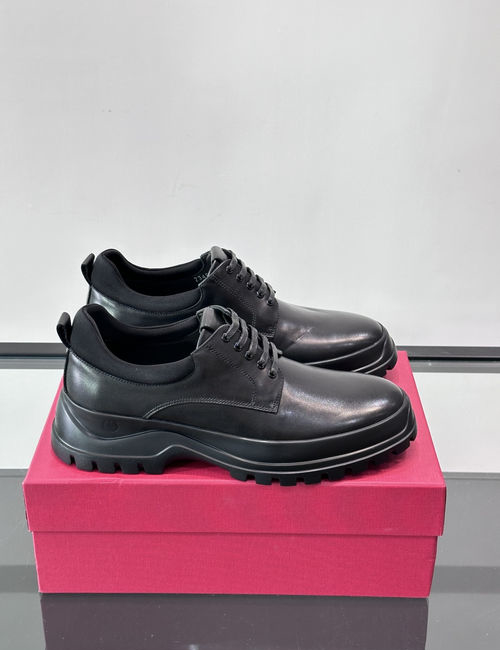 Ferragamo Genuine Leather Dress Shoes With Non-slip Soles