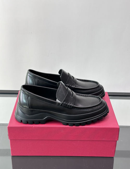 Ferragamo Genuine Leather Dress Shoes With Non-slip Soles