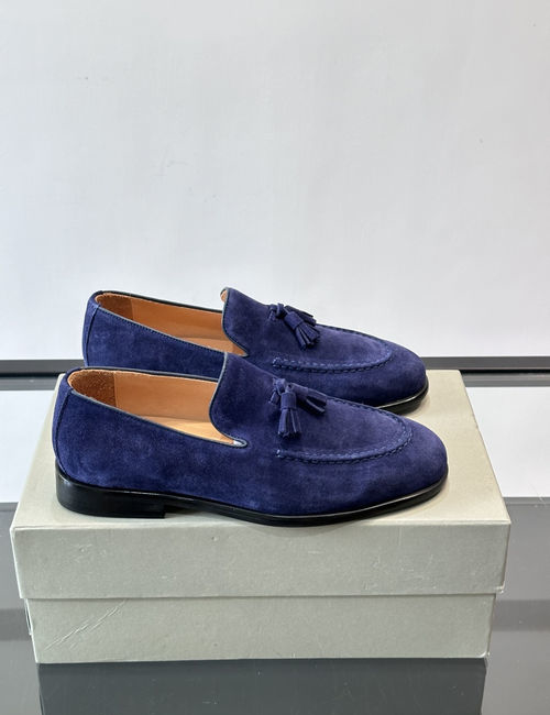 Brunello Cucinelli BC Tassel Suede Loafer Leather Shoes