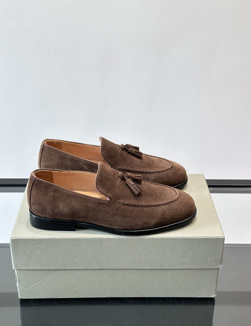 Brunello Cucinelli BC Tassel Suede Loafer Leather Shoes