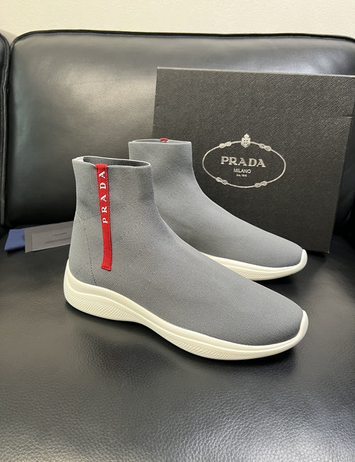 Prada Breathable Flying Knit Casual Shoes