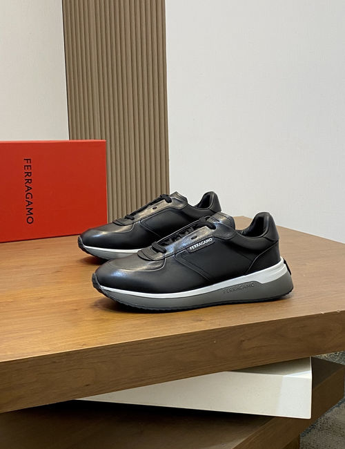 Ferragamo Breathable Leather Casual Sneakers