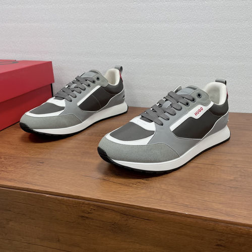 Hugo Boss Stitched Upper Sneakers With Rubber Sole