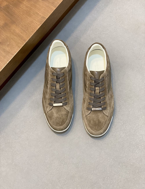 Zegna Triple Stitch Low-top Casual Sneakers