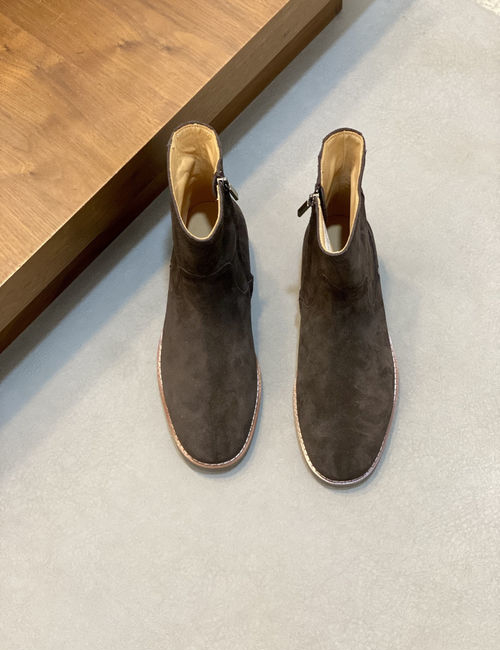 Brunello Cucinelli BC Suede Leather Chelsea Ankle Boots