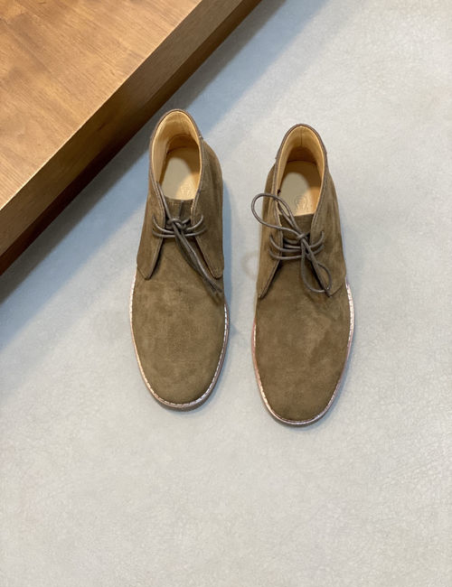 Brunello Cucinelli BC Suede Leather Chelsea Ankle Boots