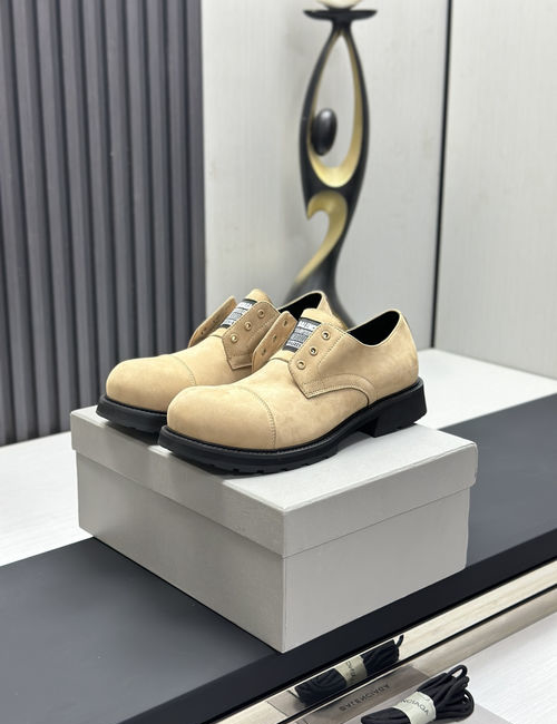 Balenciaga Trooper Round-toe Lace-up Leather Derby Shoes
