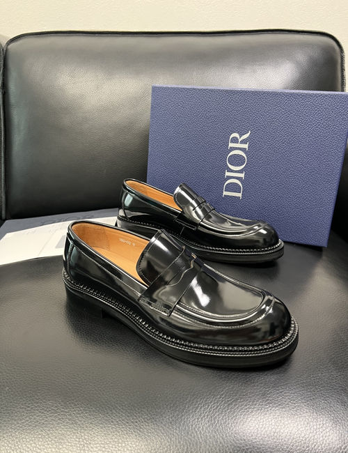 Christian Dior CD Premium Leather Upper Dress Shoes