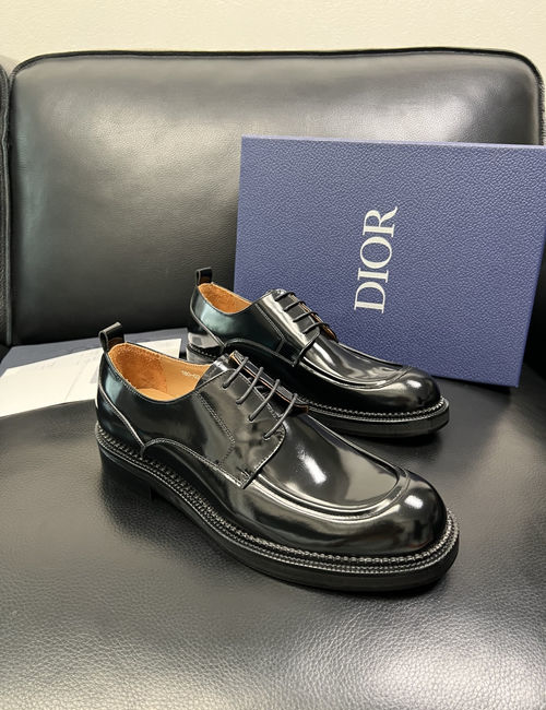 Christian Dior CD Premium Leather Upper Dress Shoes