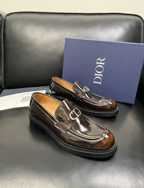 Christian Dior CD Premium Leather Upper Dress Shoes