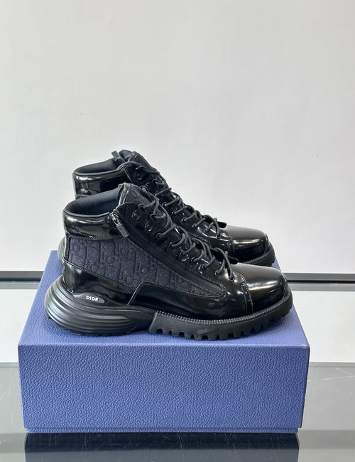 Christian Dior CD Combat Oblique High-top Sneakers EVA Sole