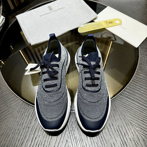 Brunello Cucinelli BC Cotton Knit Casual Sneakers