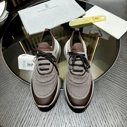 Brunello Cucinelli BC Cotton Knit Casual Sneakers