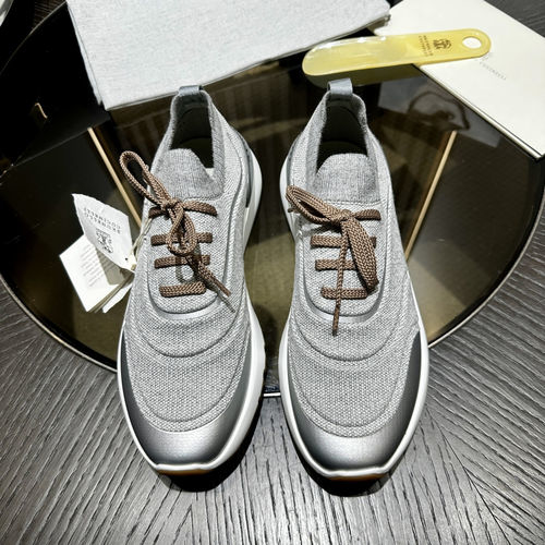 Brunello Cucinelli BC Cotton Knit Casual Sneakers