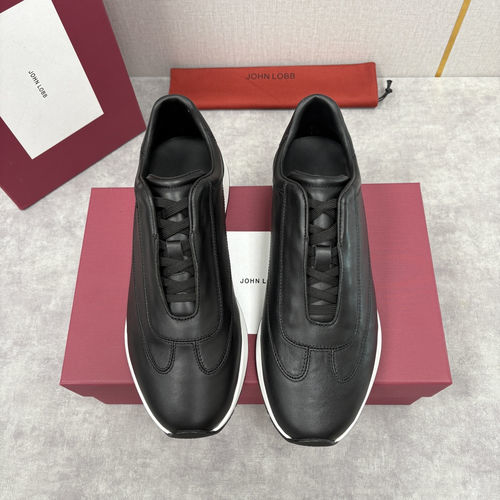 John Lobb Calfskin Casual Sneakers Comfortable Versatile